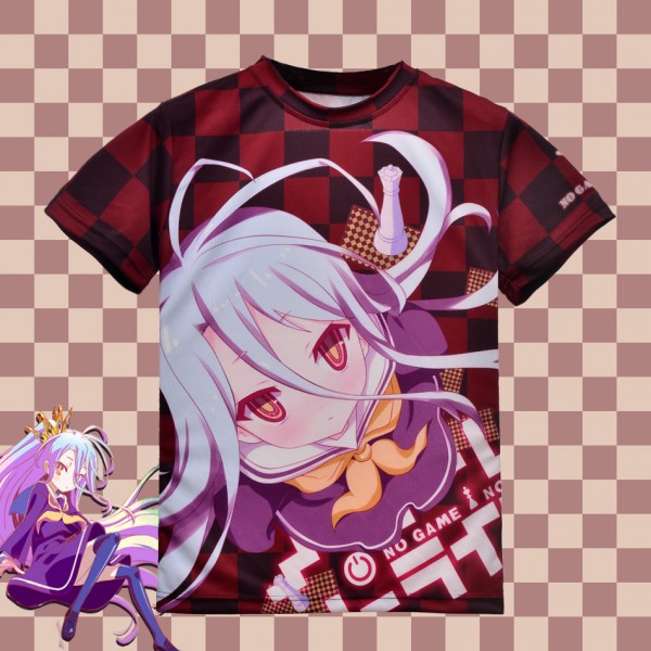 Japanese Anime No Game No Life Shiro T-shirt Polyester T Shirt Summer Active Animation Men Women Clothing