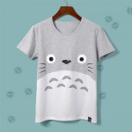 Japanese Anime Print Cat Totoro T Shirt Women Summer T-shirt Female Kawaii Emoji Funny Tshirt Women Graphic Tops Tee Shirt Femme