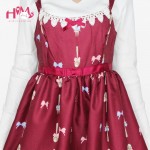 Japanese Preppy Style Sweet Lolita Tee Cup Women Dress Rabbit Spaghetti Strap Cute Lovely Red Dress With Bow JSK Summer Dress