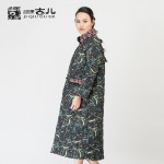 Jiqiuguer Vintage Printed Floral Warm Winter Coat For Women Ethnic Stand Collar Embroidered Long Jackets Outwear G164Y027