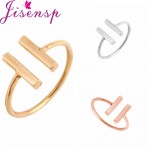 Jisensp 2017 New Fashion Classic Double Bars Rings Women Cool Unique Adjustable Bar Shape Midi Rings for Women R115