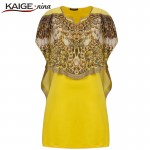 KAIGE NINA Women Chiffon O-neck 2 Colors Dress Casual Mini Fashion Dress Short Sleeve 2 PCs Loose Plus Size Dress Vestido 815