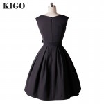 KIGO 2016 Elegant Black Dress Summer Retro 50s Dress Vintage Dresses Audrey Hepburn Vestidos Plus Size Women Clothing K4086