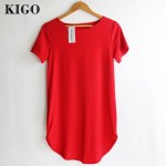 KIGO Women Summer Dresses Summer Tshirt Dress O Neck Short Sleeve Casual Robes Vestidos Sexy Party Club Wear Bodycon Dress 2016