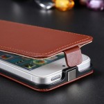 KISSCASE Retro Real Genuine Leather Case for iPhone 4 4S 4G 5 5S 5G Luxury Vertical Magnetic Flip Phone Accessories Cover Black