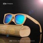 KITHDIA Bamboo Sunglasses Men Wooden Sunglasses polarized Brand Designer Mirror Original Wood Sun Glasses Oculos zonnebril