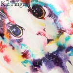 KaiTingu 2016 Brand New Fashion Summer Harajuku Animal Cat Print Shirt O-Neck Short Sleeve T Shirt Women Tops White T-shirt