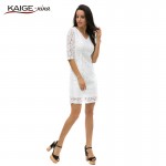 KaigeNina New Fashion Hot Ladies Half Sleeve Lace Dress Elegant Retro Party Autumn Dress 2228