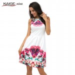 KaigeNina New Fashion Hot Sale Women  summer style print dress, women sleeveless party Maxi Tropical Floral Print dresses 2157