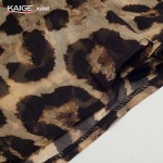 KaigeNina New Fashion Hot Sale Women leopard dress Casual Pleated   Dresses beach print sexy summer dresses 1807#