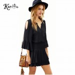 Kanifio 5XL Plus Size Women Clothing Off the Shoulder Lantern Sleeve Elastic Waist Dresses Summer Style Pleated Short Mini Dress