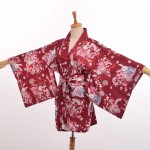 Kawaii Japanese Yukata Kimono Cute Women Onegai Usagi Praying Rabbit Matsuri Blossom Bunny Coat  Jacket Summer Costume