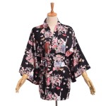 Kawaii Japanese Yukata Kimono Cute Women Onegai Usagi Praying Rabbit Matsuri Blossom Bunny Coat  Jacket Summer Costume