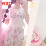 Kawaii Strawberry T Shirt School Clothes Uniform Japanese Lolita Sweet Girls T-shirt Harajuku Shirt Polerones Mujer WXC