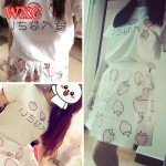 Kawaii Strawberry T Shirt School Clothes Uniform Japanese Lolita Sweet Girls T-shirt Harajuku Shirt Polerones Mujer WXC