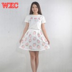 Kawaii Strawberry T Shirt School Clothes Uniform Japanese Lolita Sweet Girls T-shirt Harajuku Shirt Polerones Mujer WXC