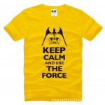 Keep Calm and Use The Force Print STAR WARS Movie T Shirt Tshirt Mens Men Fashion 2016 Cotton T-shirt Tee Shirt Homme