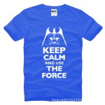 Keep Calm and Use The Force Print STAR WARS Movie T Shirt Tshirt Mens Men Fashion 2016 Cotton T-shirt Tee Shirt Homme