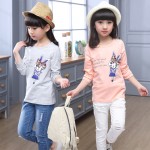 Kids casual letter print dress girls dress baby girl clothes Fashion Long Sleeve Ruffles cartoon Children clothing t-shirt Dress