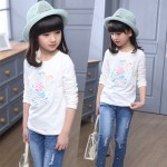 Kids casual letter print dress girls dress baby girl clothes Fashion Long Sleeve Ruffles cartoon Children clothing t-shirt Dress