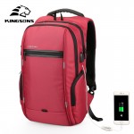 Kingsons 15"17"  Laptop Backpack External USB Charge Computer Backpacks Anti-theft Waterproof Bags for Men Women