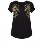 Kissmilk Plus Size New Fashion Women Clothing Casual Short Sleeve O-Neck Tops Floral Embroidery Big Size T-shirt 3XL 4XL 5XL 6XL