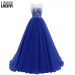 LAISIYI 2018 Princess Dress Sleeveless Three Layer auze Women Dress Lace Ball Gown Party Dress 3 Colors Vestidos ASDR100119