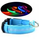 LED Nylon Pet Dog Collar Night Safety Glow Flashing Dog Cat Collar Led Luminous Small Dogs Collars USB Rechargeable