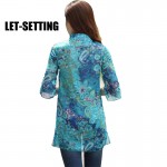 LET-SETTING Size:M,L,XL,XXL,3XL,4XL Summer suit V-neck Floral women's chiffon print fashion dress plus size dress