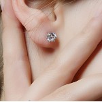 LNRRABC 1 Pair ear stud earing crystal with stone for women and men Fashion Luxury Rhinestone earrings free shipping