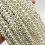 LNRRABC Hot Sale 5A+ Quality Handmade White Spacer Round Acrylic Pearl Loose Beads DIY Bracelet Necklace Jewelry Making