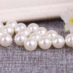 LNRRABC Hot Sale 5A+ Quality Handmade White Spacer Round Acrylic Pearl Loose Beads DIY Bracelet Necklace Jewelry Making