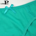 LOBBPAJA Brand Lot 5 pcs Woman Underwear Women's Cotton Briefs Solid Cute Bow Low-Rise Sexy Ladies Girls Panties Lingerie M L XL