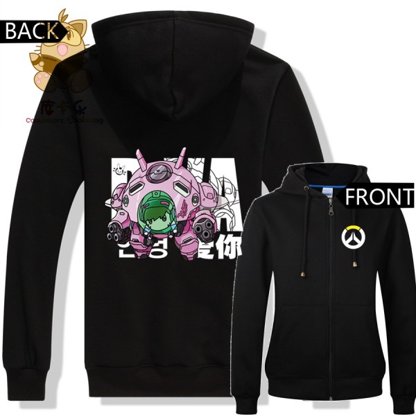 LOVELY cute game character OW watch over DVA costume D.VA hoodies zipper warm hoodies ACG fans Christmas gift ac300