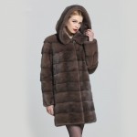 LTGFUR 2017real fur style fashion fur coat,Genuine Leather,Mandarin Collar,good quality mink fur coat, women natural black coats