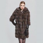 LTGFUR 2017real fur style fashion fur coat,Genuine Leather,Mandarin Collar,good quality mink fur coat, women natural black coats