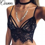 Lace Bra Top Wireless Cups Brassiere Fashion Eyelash Bralette Cute Crop Top bra Underwear Intimate Tops