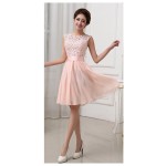 Lace Chiffon Patchwork Cute Princess Dress Summer Sleeveless Tank Dress Slim Elegant Short Prom Party Dress Robe MK096