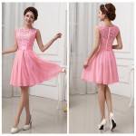 Lace Chiffon Patchwork Cute Princess Dress Summer Sleeveless Tank Dress Slim Elegant Short Prom Party Dress Robe MK096