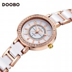 Ladies Fashion Quartz Watch Women Rhinestone Leather Casual Dress Women's Watch Rose Gold Crystal reloje mujer 2017 montre femme