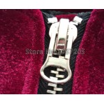 Ladies Vintage Wine Red Velvet Bomber Jacket Ruched Sleeve Arm Pocket Stand Shawl Collar Pilot Coats