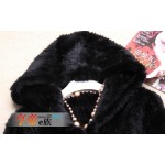 Ladies' Fashion Genuine Real Knitted Mink Fur Coat Jacket with Hoody Winter Women Fur Outerwear Coats 4XL 5XL VK0307