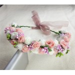 Lanxxy New Women Wedding Bridal Hair Bands Flowers Hair Accessories Floral Crown Girls Summer Headwear Fashion Headband