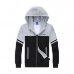 Large size hoodie male all-match leisure hoodie coat zippers add fertilizer increased fat cardigan tide Men's fleece big yards