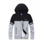 Large size hoodie male all-match leisure hoodie coat zippers add fertilizer increased fat cardigan tide Men's fleece big yards