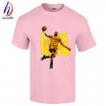 LeBron James T Shirts 2017 Men dunk a man T-Shirt Short Sleeve Cotton Mens tshirt Tops Tee Shirt