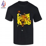 LeBron James T Shirts 2017 Men dunk a man T-Shirt Short Sleeve Cotton Mens tshirt Tops Tee Shirt