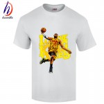 LeBron James T Shirts 2017 Men dunk a man T-Shirt Short Sleeve Cotton Mens tshirt Tops Tee Shirt