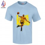 LeBron James T Shirts 2017 Men dunk a man T-Shirt Short Sleeve Cotton Mens tshirt Tops Tee Shirt