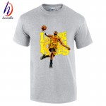 LeBron James T Shirts 2017 Men dunk a man T-Shirt Short Sleeve Cotton Mens tshirt Tops Tee Shirt